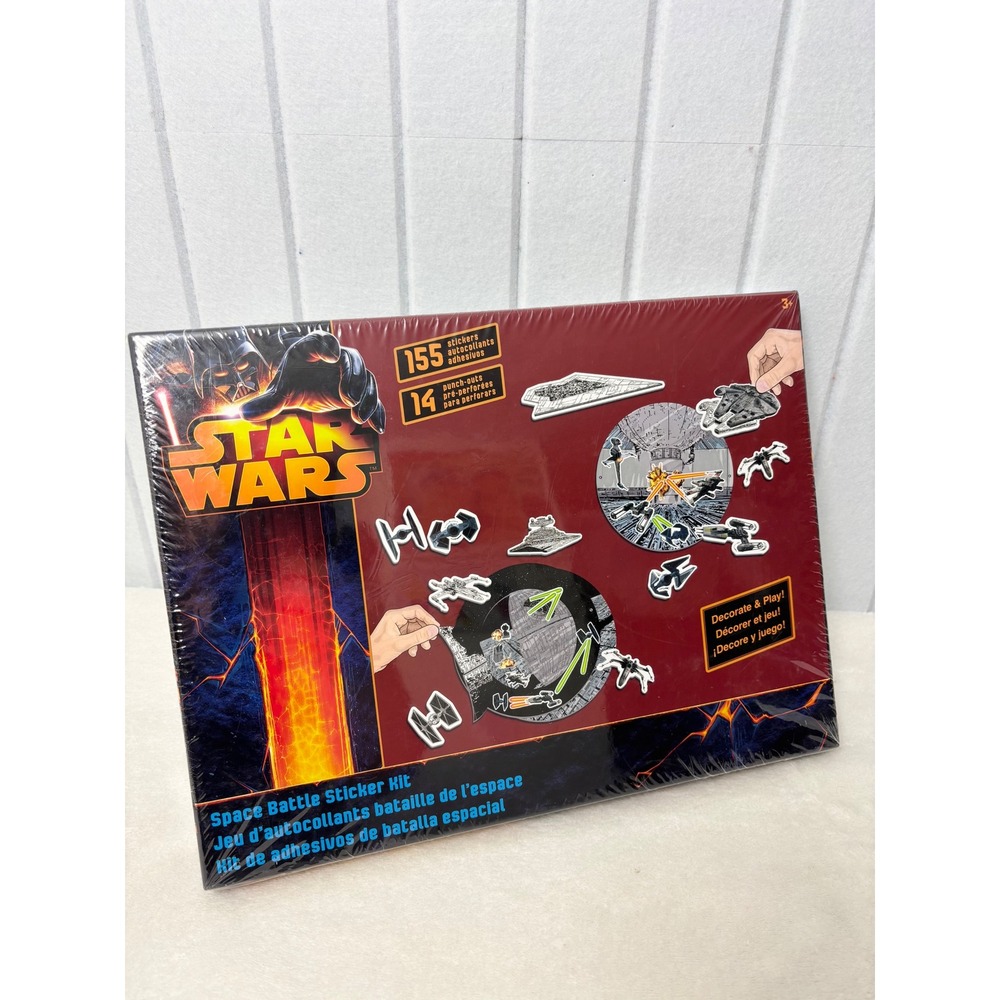 Star Wars Space Battle Sticker Kit Sandylion 155‎ Stickers 14 Punch-Outs Sealed